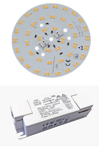 Lösung massgeschneidert LED-CLX Set 86 Round Star-42 LED 1080lm Dualcolor 3000K,4000K, 350mA fix